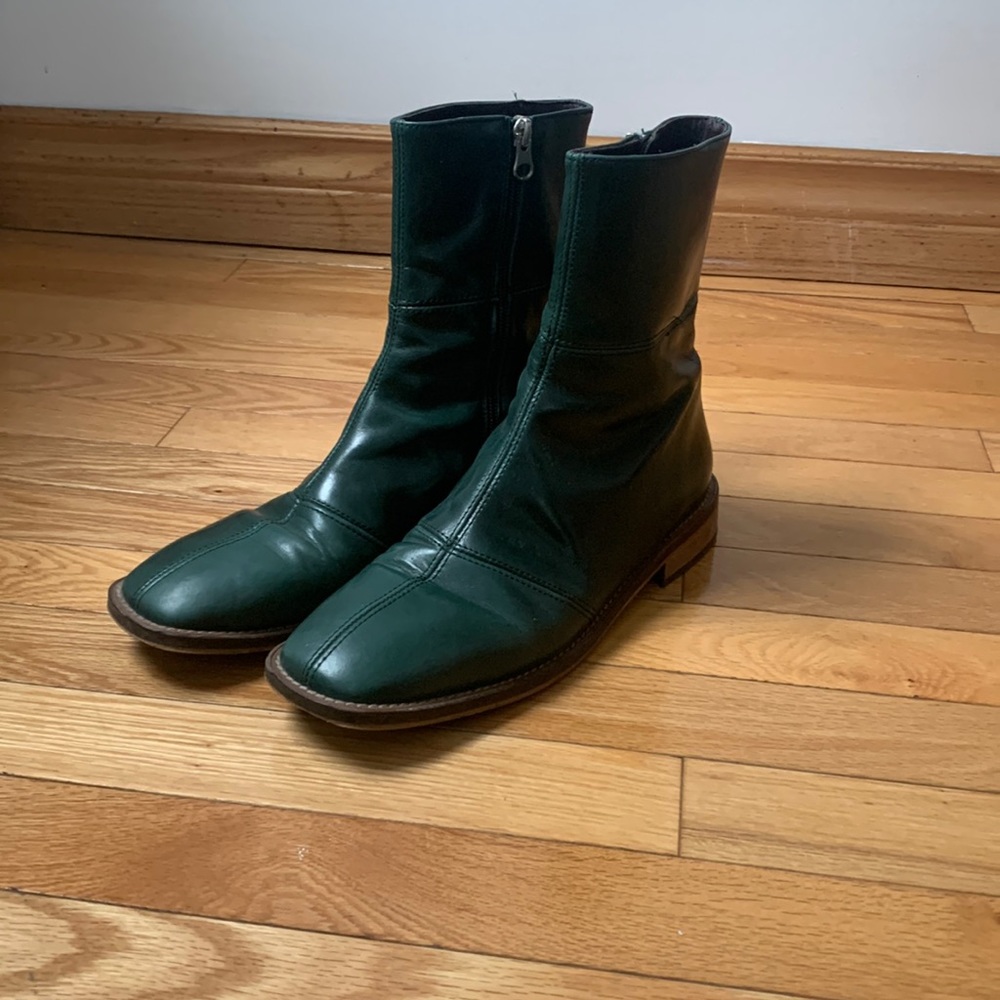 L'INTERVALLE Green Ankle Boots